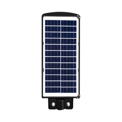 LED регулируема соларна улична лампа с датчик за движение и здрач LED/8W/3,2V 6000K IP65 9000 mAh черна + дистанционно управление