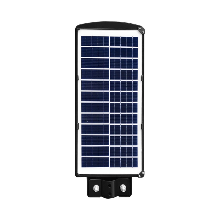 LED регулируема соларна улична лампа с датчик за движение и здрач LED/8W/3,2V 6000K IP65 9000 mAh черна + дистанционно управление