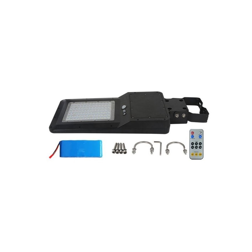 LED соларна улична лампа със сензор LED/40W/9,6V IP65 4000K + дистанционно управление