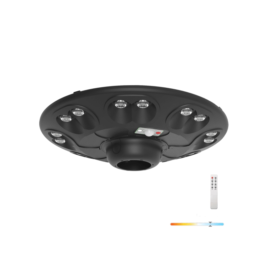 LED соларна улична лампа със сензор LUVIA LED/15W/3,2V 6500K IP54 5400 mAh + дистанционно управление