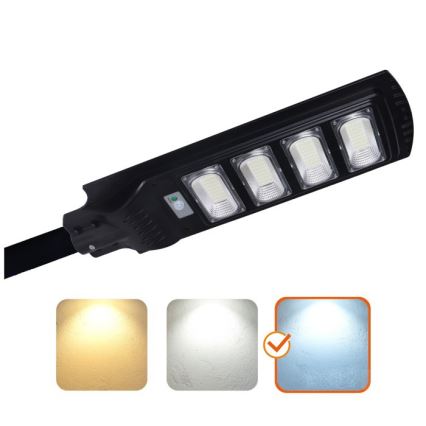 LED димируема соларна улична лампа със сензор URBI LED/11W/3,2V 6500K 15000 mAh IP54 + дистанционно управление