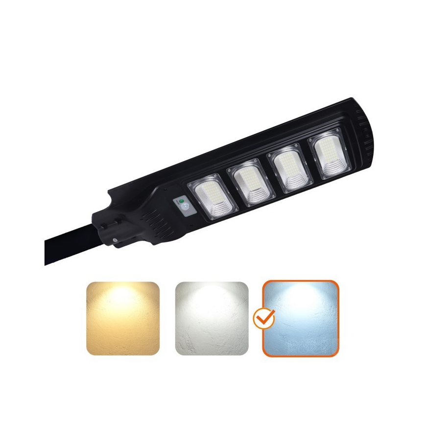LED димируема соларна улична лампа със сензор URBI LED/11W/3,2V 6500K 15000 mAh IP54 + дистанционно управление