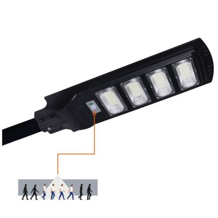LED димируема соларна улична лампа със сензор URBI LED/11W/3,2V 6500K 15000 mAh IP54 + дистанционно управление