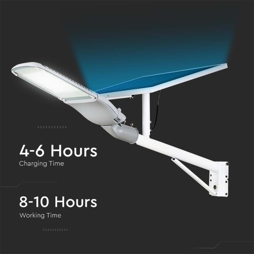LED Димируем соларен улица лампа SAMSUNG CHIP LED/50W/6,4V 4000K IP65 30000 mAh + дистанционно управление