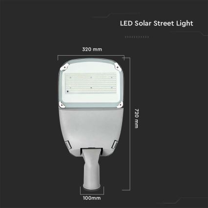 LED Димируем соларен улица лампа SAMSUNG CHIP LED/50W/6,4V 4000K IP65 30000 mAh + дистанционно управление