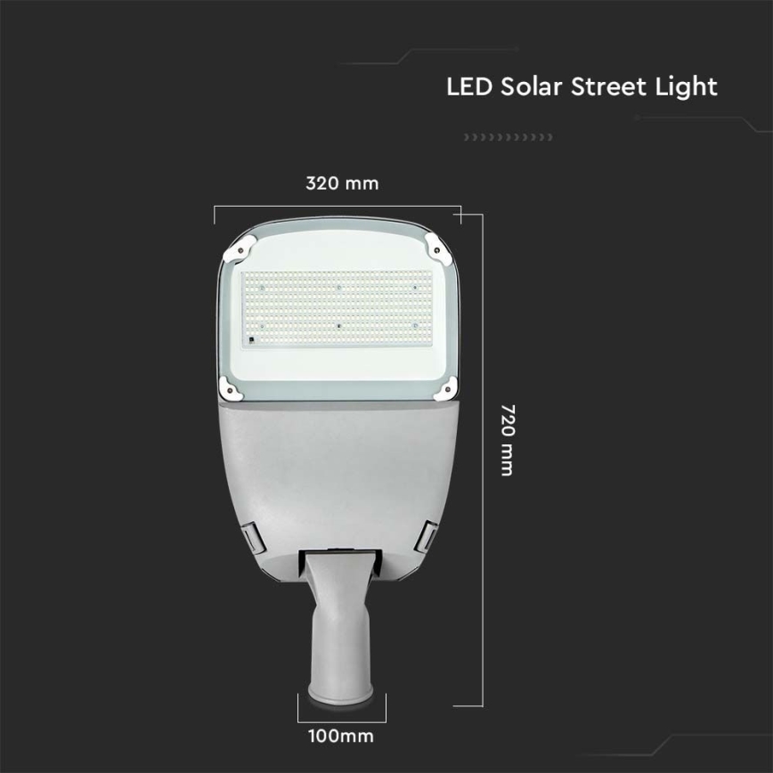 LED Димируем соларен улица лампа SAMSUNG CHIP LED/50W/6,4V 4000K IP65 30000 mAh + дистанционно управление