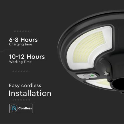 LED Соларна улична лампа със сензор LED/10W/3,2V 6500K IP65 + дистанционно