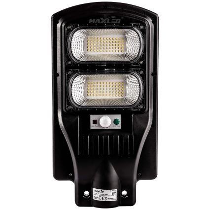 LED Димируема соларна улична лампа със сензор LED/120W/6V 6500K IP65 черен + дистанционно управление