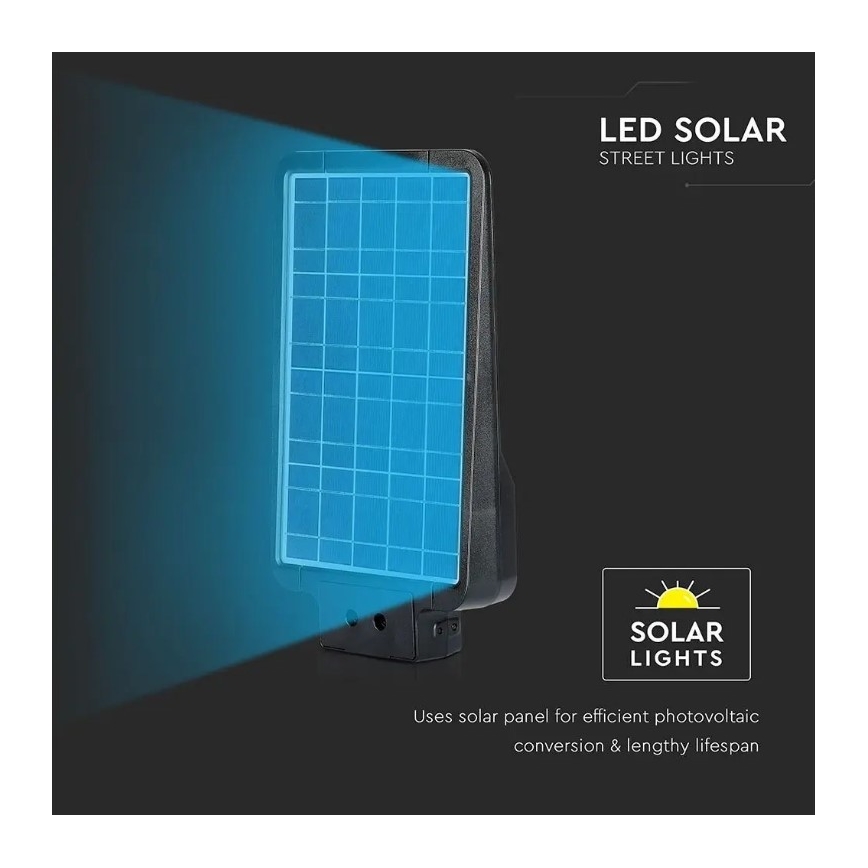 LED Соларна улична лампа със сензор LED/15W/7,4V 4000K IP65 10800 mAh