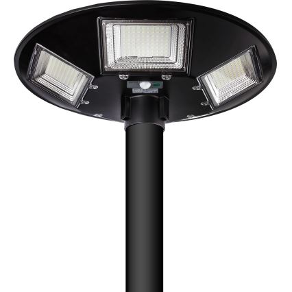 LED Димируема соларна улична лампа със сензор LED/22W/6V 18000 mAh 6500K IP65 черен + дистанционно управление