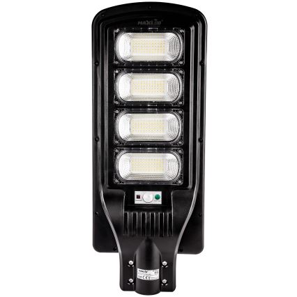 LED Димируема соларна улична лампа със сензор LED/240W/6V 6500K IP65 черен + дистанционно управление
