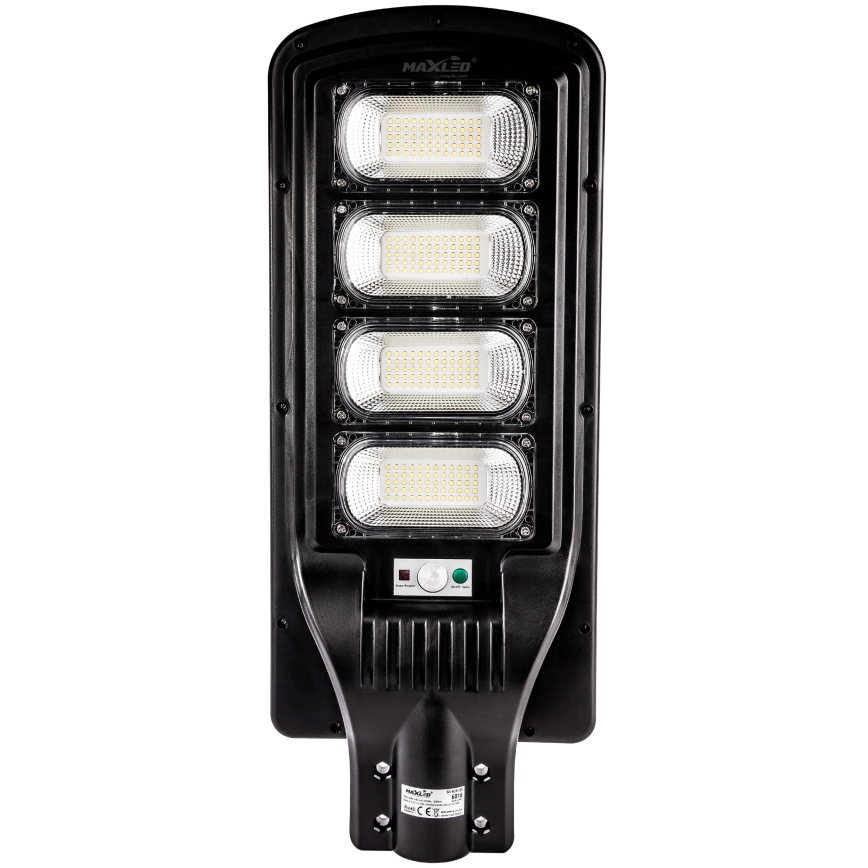 LED Димируема соларна улична лампа със сензор LED/240W/6V 6500K IP65 черен + дистанционно управление