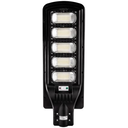LED Димируема соларна улична лампа със сензор LED/300W/6V 6500K IP65 черен + дистанционно управление