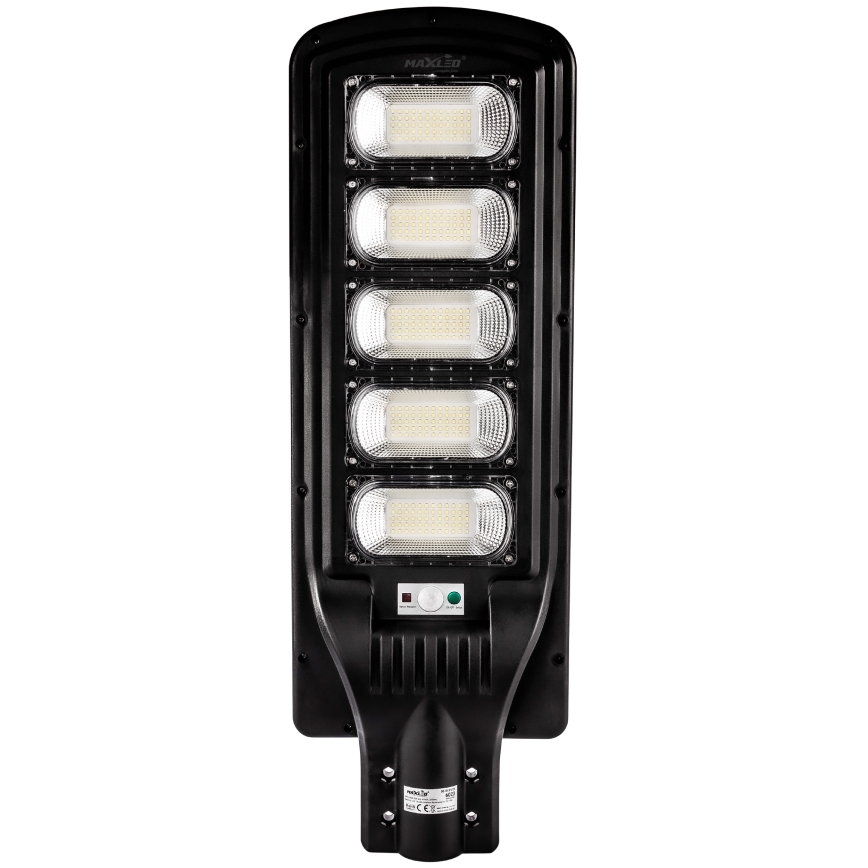 LED Димируема соларна улична лампа със сензор LED/300W/6V 6500K IP65 черен + дистанционно управление