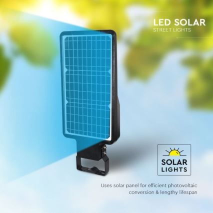 LED Соларна улична лампа със сензор LED/40W/9,6V IP65 6000K 12000 mAh + дистанционно управление