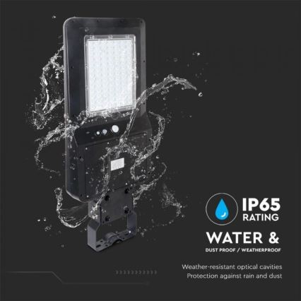 LED Соларна улична лампа със сензор LED/40W/9,6V IP65 6000K 12000 mAh + дистанционно управление