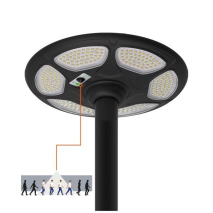 LED соларна улична лампа със сензор SOLSUMI LED/25W/3,2V IP54 25000 mAh + дистанционно управление