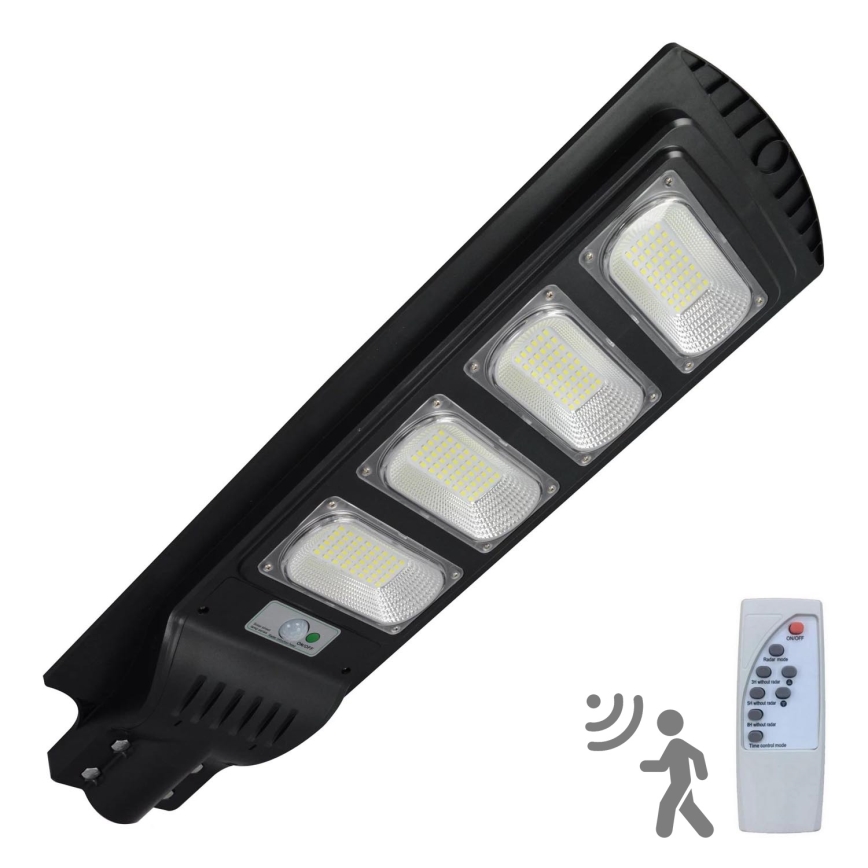 LED Соларна улична лампа със сензор STREET LED/15W/3,2V 15000 mAh IP65 + дистанционно управление