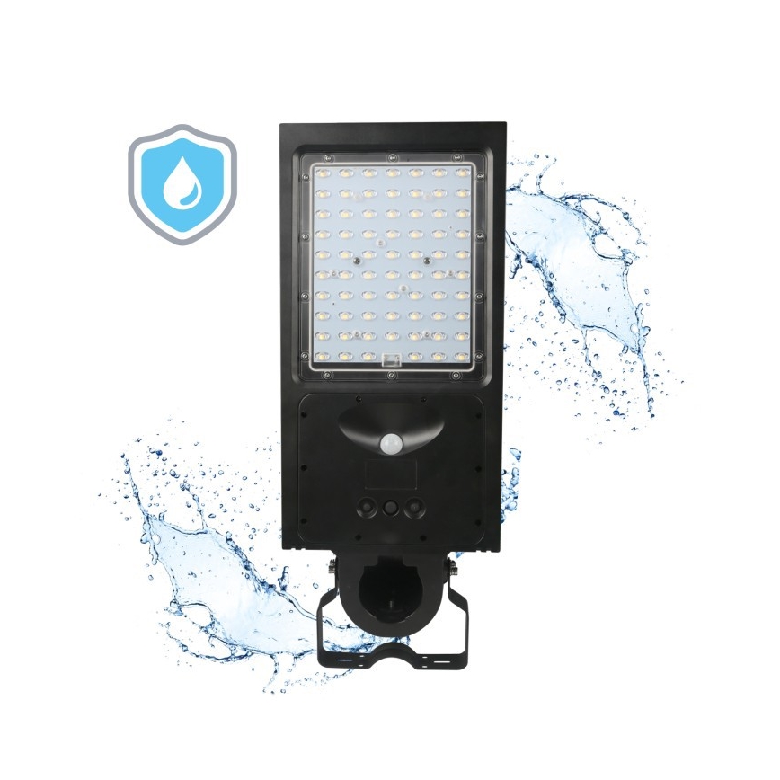 Димируема LED соларна улична лампа със сензор STREET LED/30W/9,6V 3000/4000K 6000 mAh IP65 + дистанционно управление