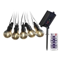 LED Соларна верига 10xLED/0,5/4,5V 12 m 3000K IP44 1200 mAh + дистанционно управление