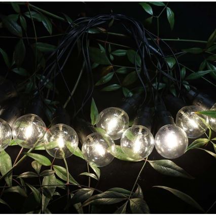 LED Соларна верига 10xLED/0,5/4,5V 12 m 3000K IP44 1200 mAh + дистанционно управление