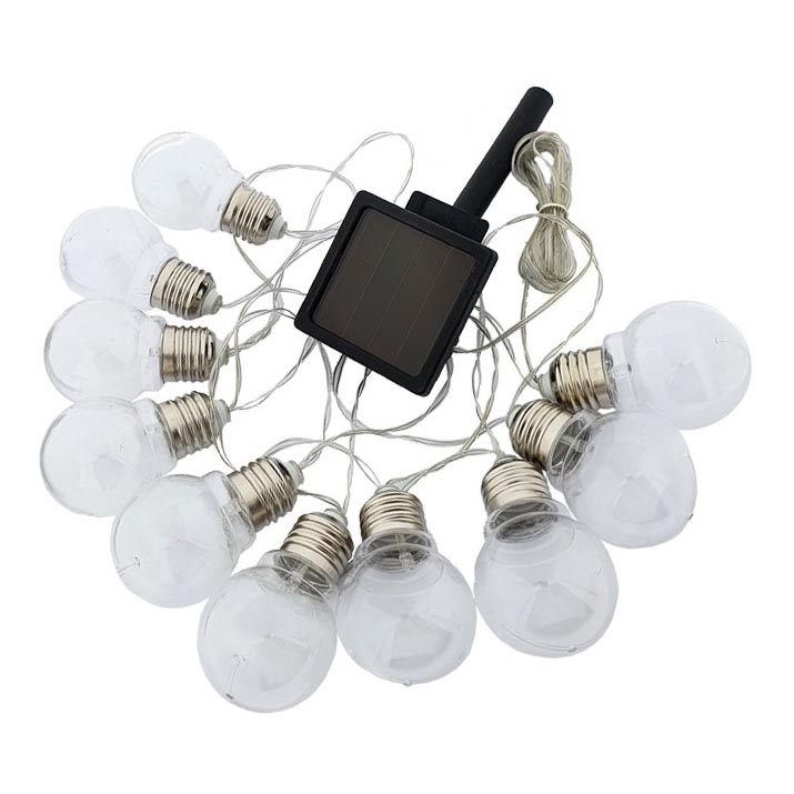 LED Соларна верига 10xLED/1,2V 2m 300 mAh IP44 топло бяло