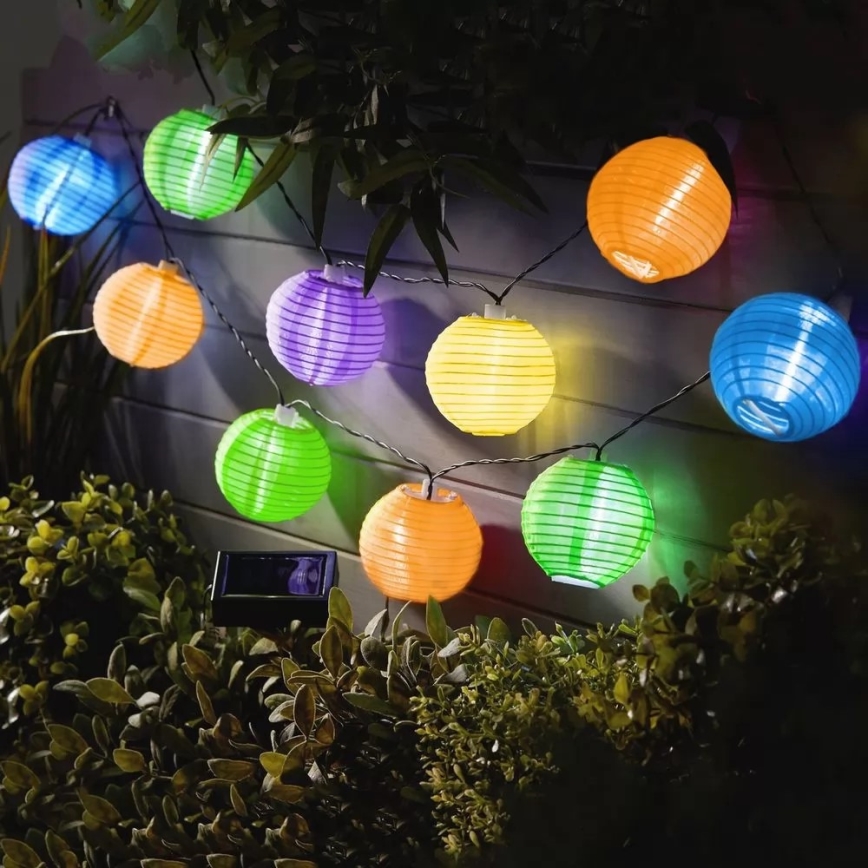 LED Соларна верига 10xLED/1,2V 3,7м IP44 многоцветна
