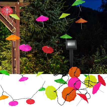 LED Соларна верига 10xLED/1,2V 300 mAh 3,8 m IP44 чадъри