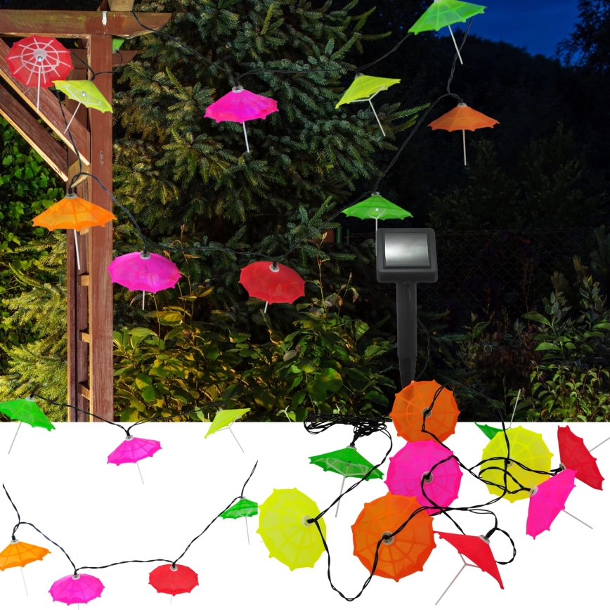 LED Соларна верига 10xLED/1,2V 300 mAh 3,8 m IP44 чадъри