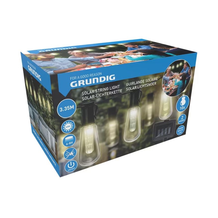 LED Соларна верига 3,35 м 10xLED/1,2V