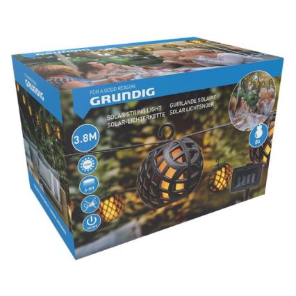 LED Соларна верига 3,8 м 8xLED/1,2V