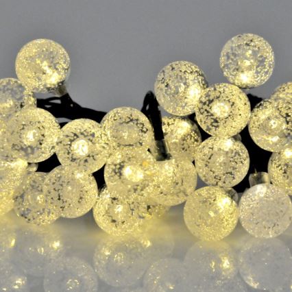 LED Соларна верига 30xLED/8 функции 300 mAh 4,9m IP44 топло бяло