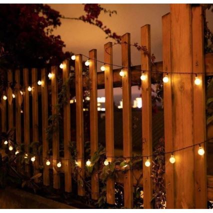 LED Соларна верига 6,9 м 50xLED/1,2V