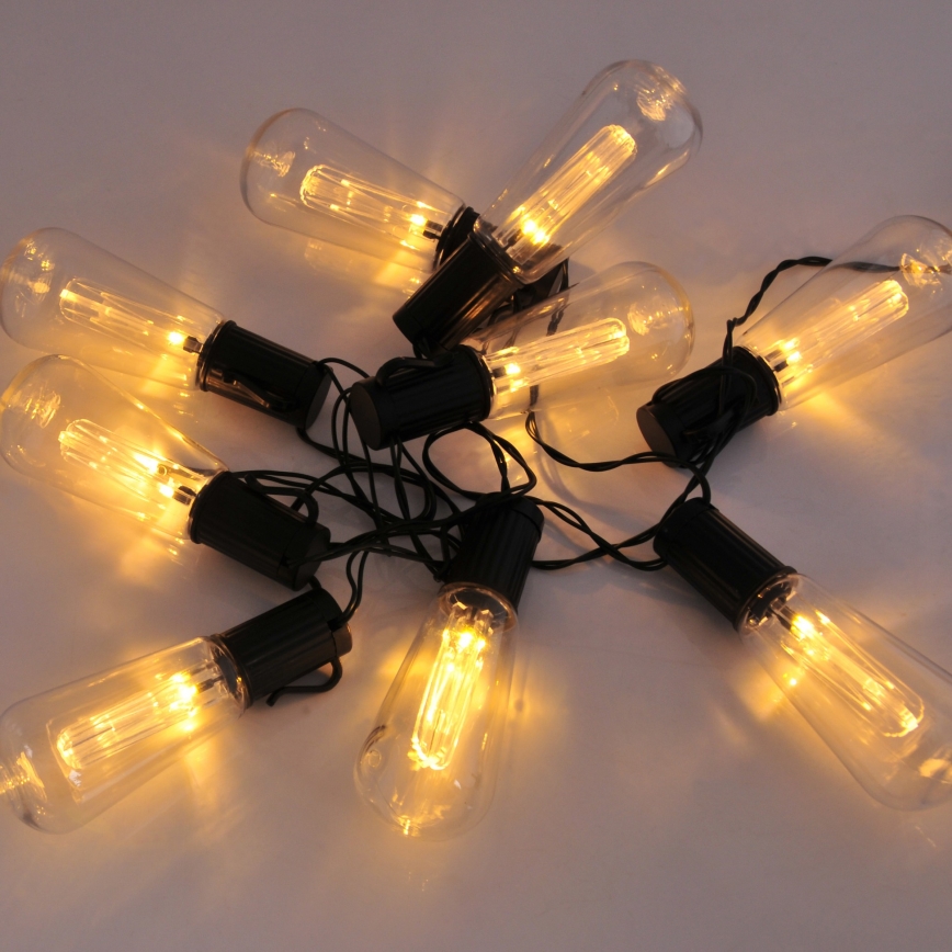 LED Соларна верига EDISON 10xLED/1,2V 300 mAh 3,8 m IP44