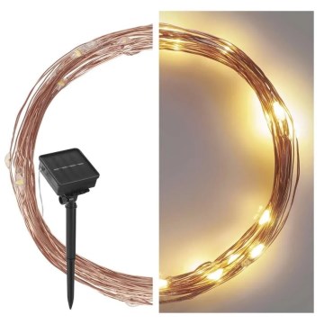 LED соларна верига LED/2,4W/1,2V 1xAA 15 м IP44 3000K 600 mAh