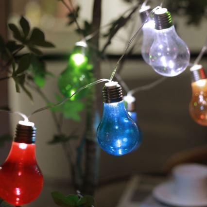 LED соларна верига PARTY 10xLED/1,2V 400 mAh IP44