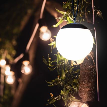 LED Соларна висяща лампа KIARA LED/1,2V 600 mAh IP44 черен