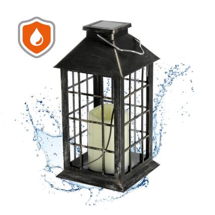 LED Соларна висяща лампа LED/0,02W/1,2V 1xAA 2700K IP44 200 mAh патина