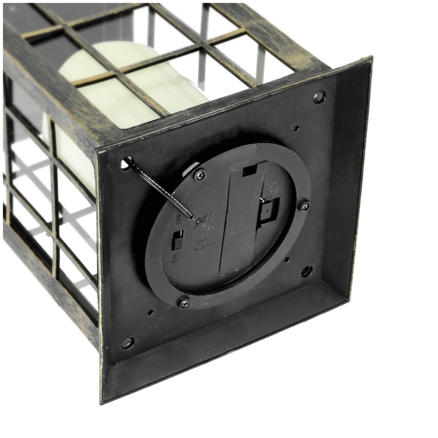 LED Соларна висяща лампа LED/0,02W/1,2V 1xAA 2700K IP44 200 mAh патина