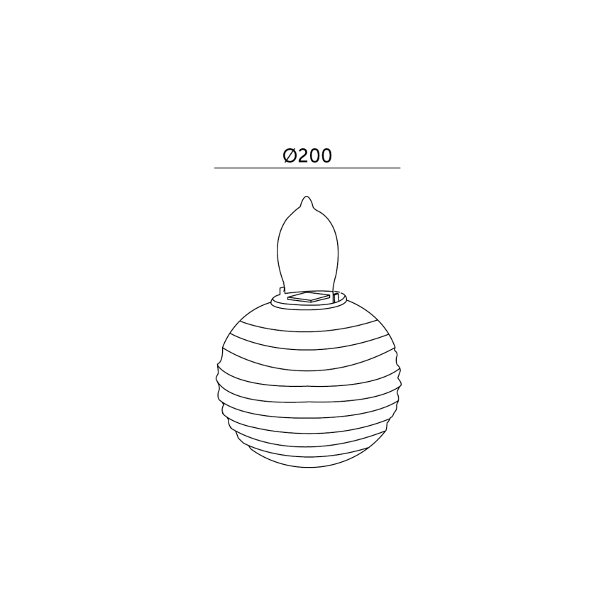 LED Соларна висяща лампа LED/0,02W/1,2V 3000K IP44 1xAAA 100 mAh