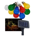 LED соларна външна верига 10xLED/1,2V 300 mAh 2,2 m IP44 многоцветна