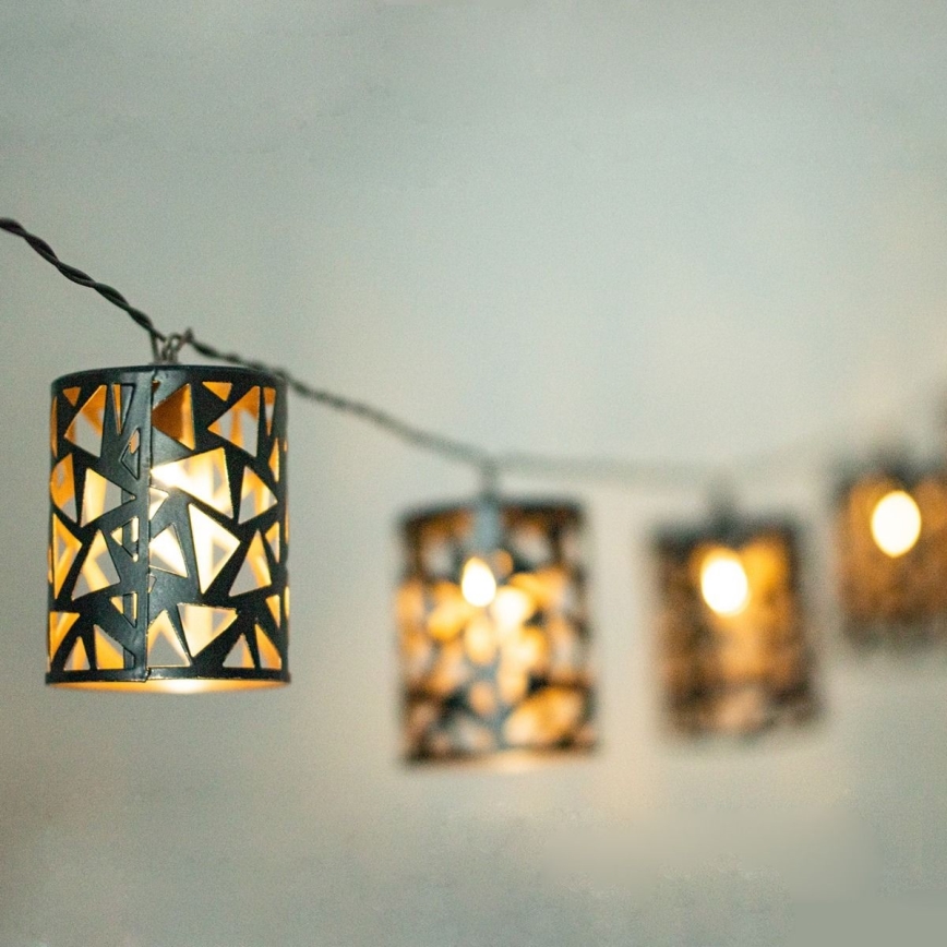 LED Соларни лампички 10xE12/3,65м IP44 топло бели