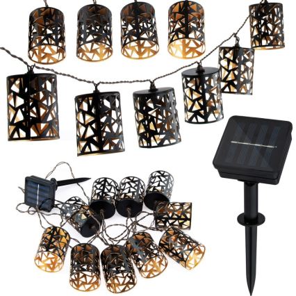 LED Соларни лампички 10xE12/3,65м IP44 топло бели
