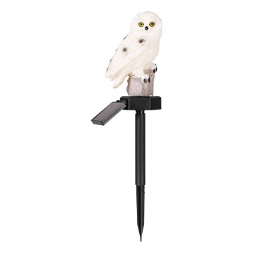 LED соларно декоративно осветително тяло с вграден сензор 6xLED/1,2V 3000K 40 см 600 mAh IP44 сова