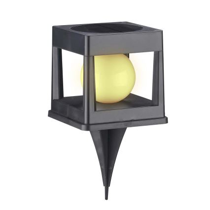 LED соларно осветително тяло CUBO LED/3,7V 1200 mAh IP44 черно