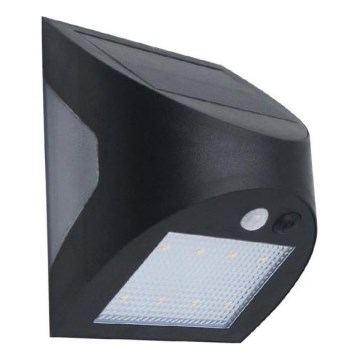 LED соларно стенно осветително тяло със сензор LED/3W/3,7V 3000/4000K 1200 mAh IP54 черно