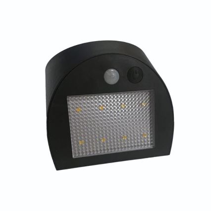 LED соларно стенно осветително тяло със сензор LED/3W/3,7V 3000/4000K 1200 mAh IP54 черно
