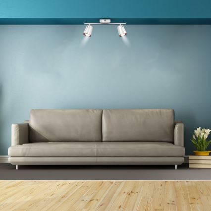 LED Спот 2xLED/5W/230V 3000K бял
