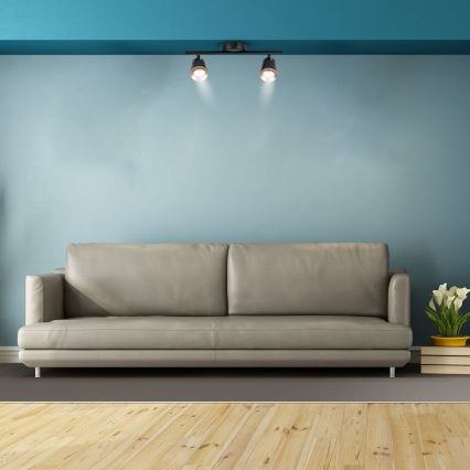 LED Спот 2xLED/5W/230V 3000K черен