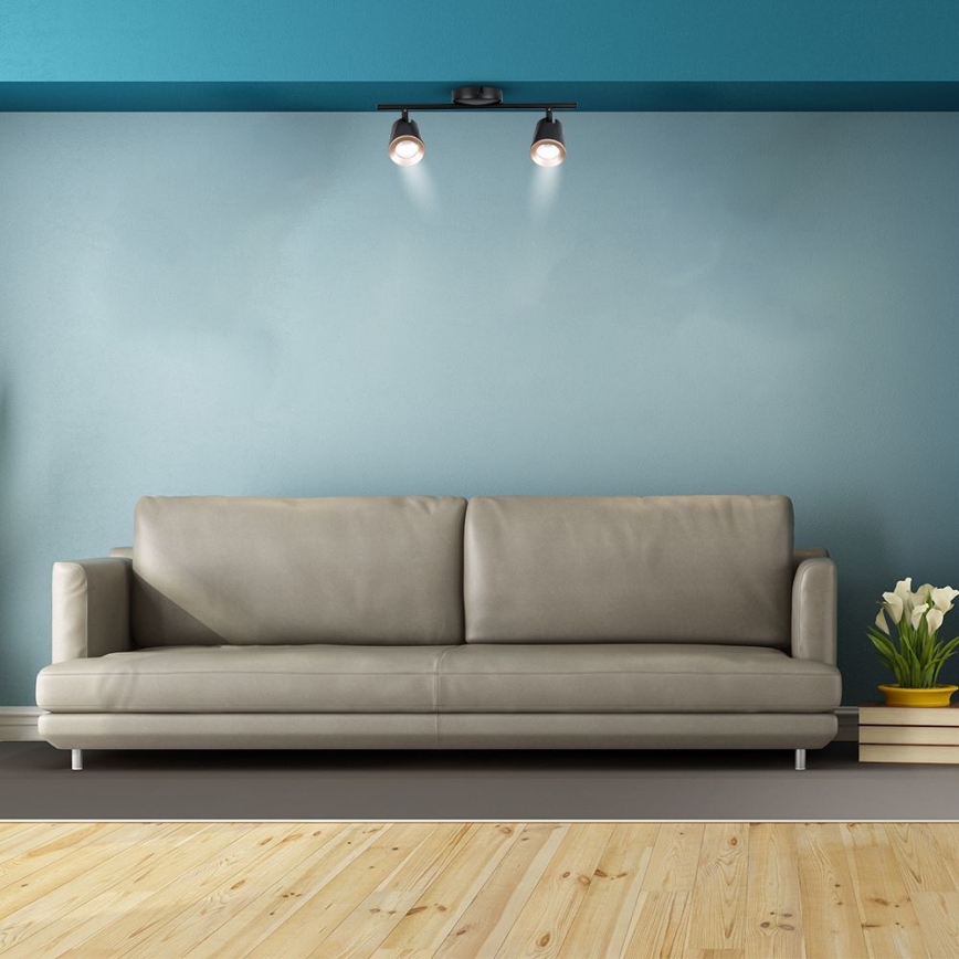 LED Спот 2xLED/5W/230V 3000K черен